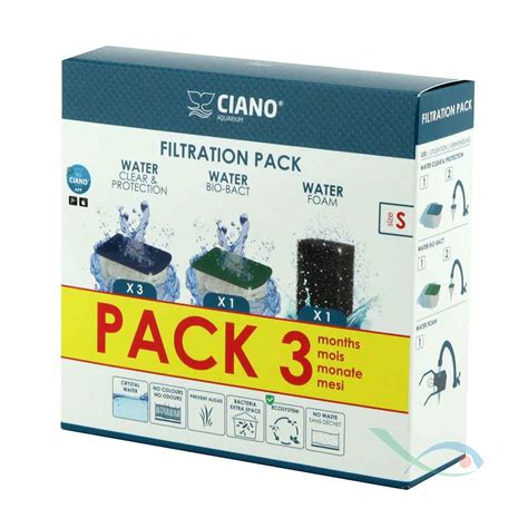 Ciano Filtration Pack S 3 months Aquarium Line - Aquarium Store