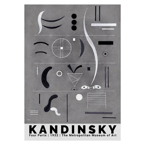 Plakat - Wassily Kandinsky "Four Parts"