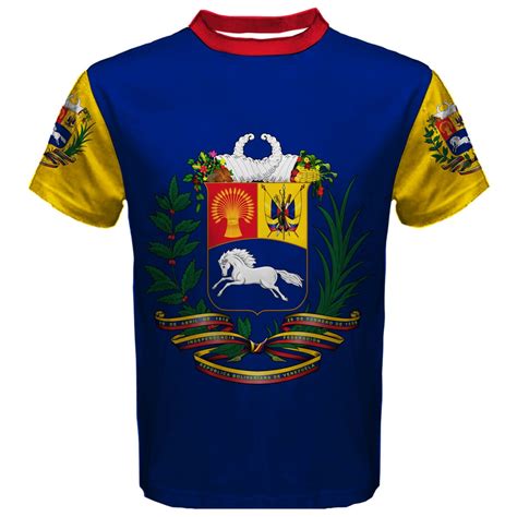 New Venezuela Coat of Arms Flag Sublimated Men's Sport Full Print Mesh ...