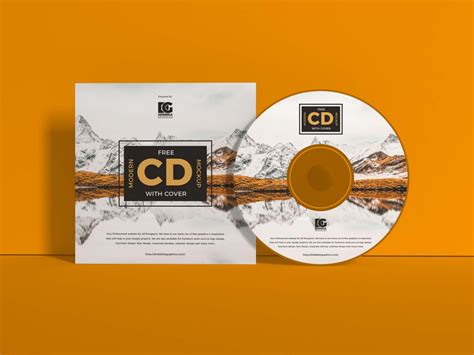 Free Branding CD Cover Mockup (PSD)