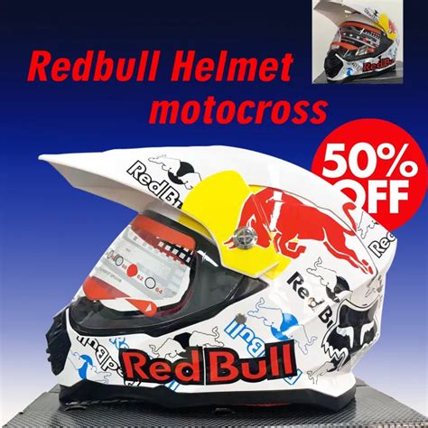 Red Bull Helmet Motocross Motorcycle Helmet Full Cover Helmet Dirt Bike Motorbike Helmet | Lazada PH