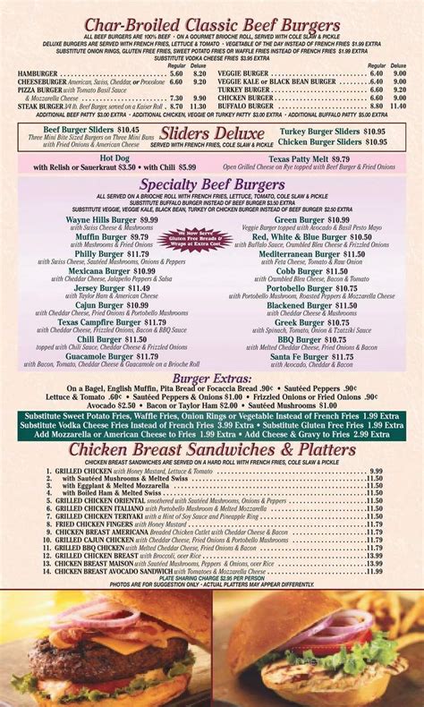 Menu of Wayne Hills Diner in Wayne, NJ 07470