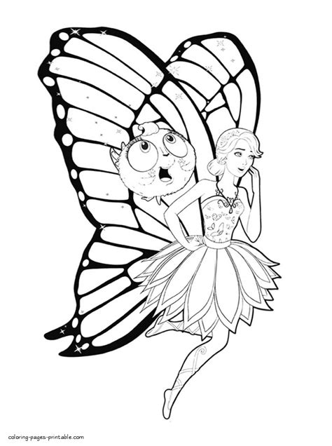 Barbie Mariposa coloring pages to download || COLORING-PAGES-PRINTABLE.COM