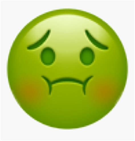 Emoji Sick Barf Green Ew Abouttothrowup Freetoedit - Nausea Emoji Png, Transparent Png - kindpng