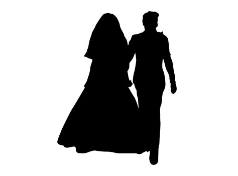 Wedding Bride Couple Silhouette 12904508 PNG