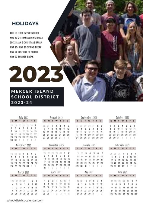 Mercer Island School District Calendar Holidays 2023-2024