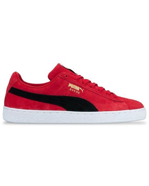 PUMA Suede Classic Trainers Ribbon Red Black for Men | Lyst