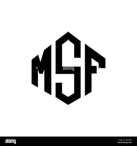 MSF letter logo design with polygon shape. MSF polygon and cube shape ...