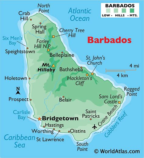 Mapas de Barbados - Atlas del Mundo