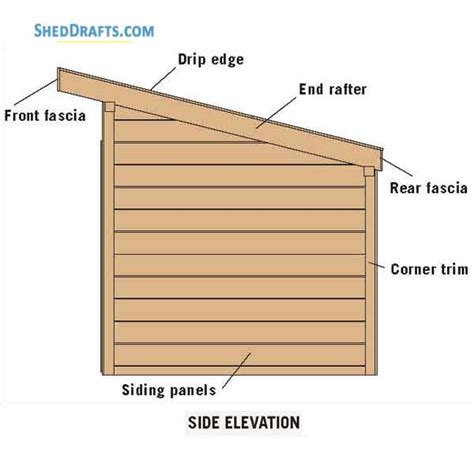 Slant Roof Shed Plan