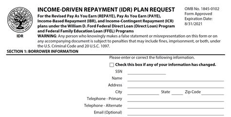 Income-Driven Repayment (IDR) Plan Request – DocumentsHelper