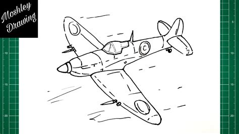 How to Draw a WW2 Spitfire Plane - YouTube