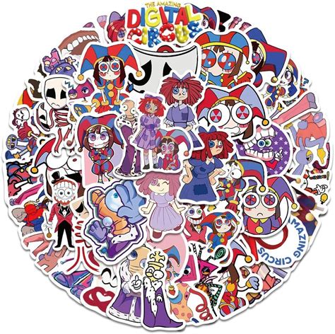 Amazon.com: The Amazing Digital Circus Stickers 56PCS The Amazing Digital Circus Merch ...