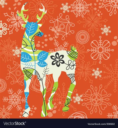 Christmas deer Royalty Free Vector Image - VectorStock