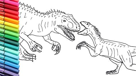 Indoraptor Vs Indominus Rex Coloring Pages | Images and Photos finder