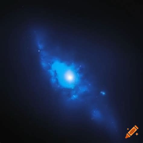 Light blue galaxy on a black background