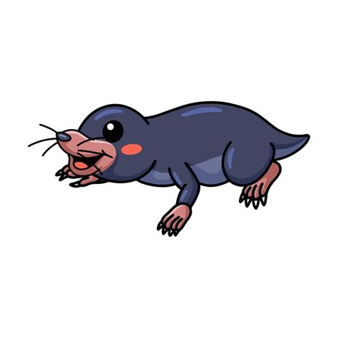 Cute little mole cartoon character 13548512 Vector Art at Vecteezy