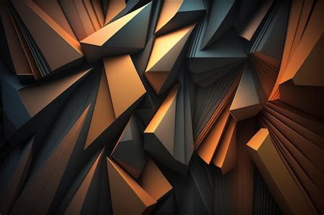 Premium Photo | Abstract image of a wall with orange and black shapes