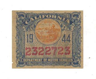 CALIFORNIA 1944 WINDSHIELD STICKER REVALIDATING 1943 LICEN… | Flickr