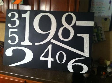 my version of the pottery barn number canvas with my numbers | Pottery barn, Home decor decals ...