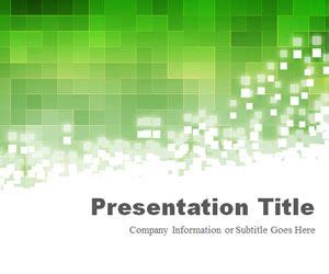 Free Pixels Green PowerPoint Template