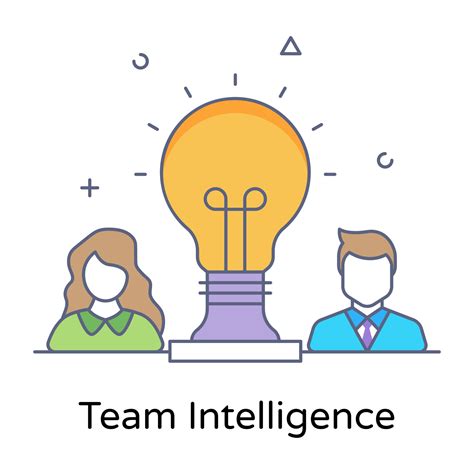 Team intelligence flat outline vector 6095438 Vector Art at Vecteezy