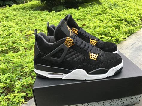 Buy Air Jordan 4 Retro Royalty Black Suede/Metallic Gold