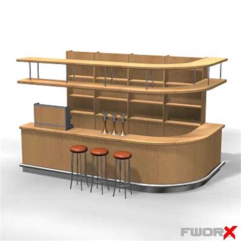 Bar Counter 3d Model