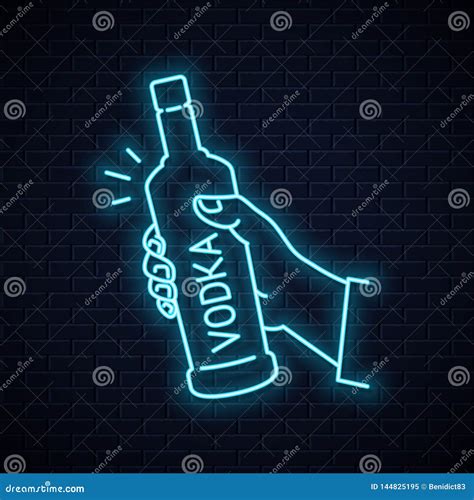 Vodka Bottle Logo With Vodka Shot On Black Vector Illustration ...