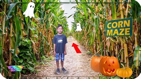 Lost In A Giant Corn Maze!!! Halloween Pumpkin Patch Fun! - YouTube