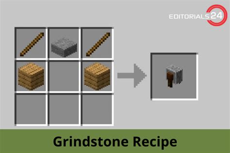 Grindstone Recipe : How to Make and Use a Grindstone in Minecraft!