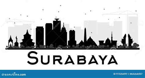 Flat Surabaya Cityscape Vector Illustration | CartoonDealer.com #108512446