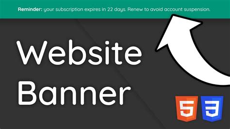 How To Create A Top Banner For Websites - HTML & CSS Tutorial For Beginners