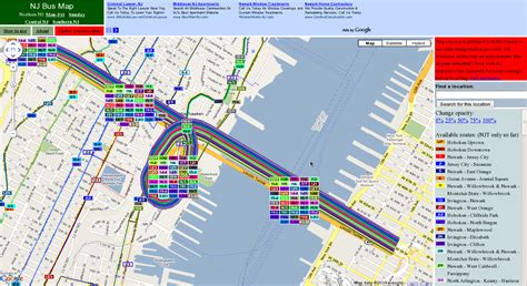 NJ Bus Map on City-Go-Round