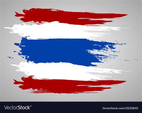 Thailand flag official colors and proportion Vector Image