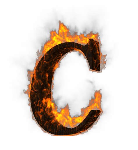 Fire alphabet 3d Rendering illustration. 24830226 PNG