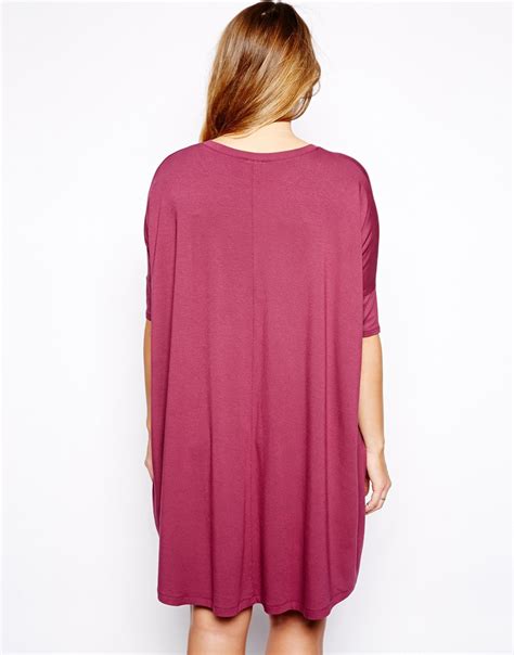 ASOS The T-Shirt Dress in Berry (Purple) - Lyst