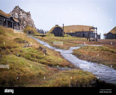 Ancient viking village in Hofn, Iceland Stock Photo - Alamy