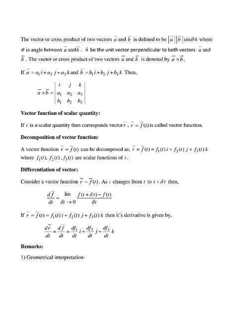 SOLUTION: Vector calculus 1 - Studypool