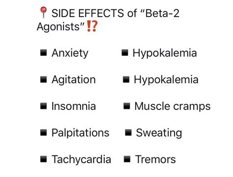 Adrenergic Agonist Side Effects