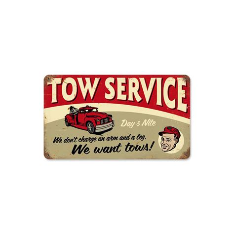 Tow Service Vintage Sign | Garage Art™