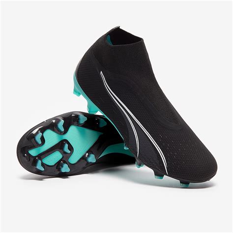 Puma Ultra Match+ Ll FG/AG - Puma Black/Puma White/Elektro Aqua - Mens Boots | Pro:Direct Soccer