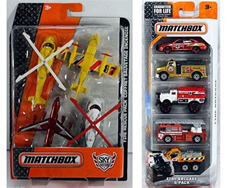 Buy Matchbox Sky Busters 4-Pack Fire Rescue Pack with Fire Brigade 5-Pack Bundle Online at ...