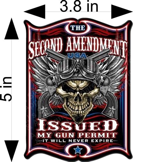 2nd Amendment Permit 5" Vinyl Sticker - AJ's Signs & Apparel