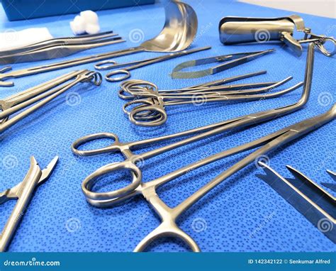 Medical Surgical Instruments Editorial Photography - Image of clamp, operation: 142342122