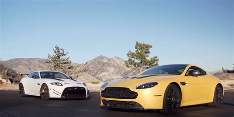 Battle of Britain: Jaguar XKR-S vs Aston Martin V12 Vantage S ...