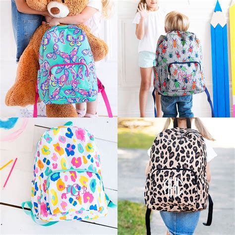 Monogram Backpack Personalized School Bag Monogram Girls and - Etsy