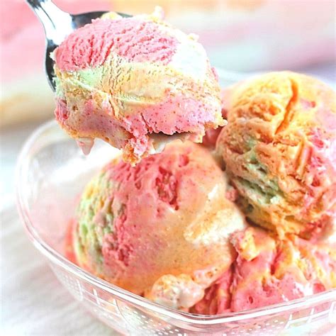 Jello Rainbow Sherbet Ice Cream • Now Cook This!