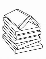 Books  Pile Of Book Coloring Page sketch template