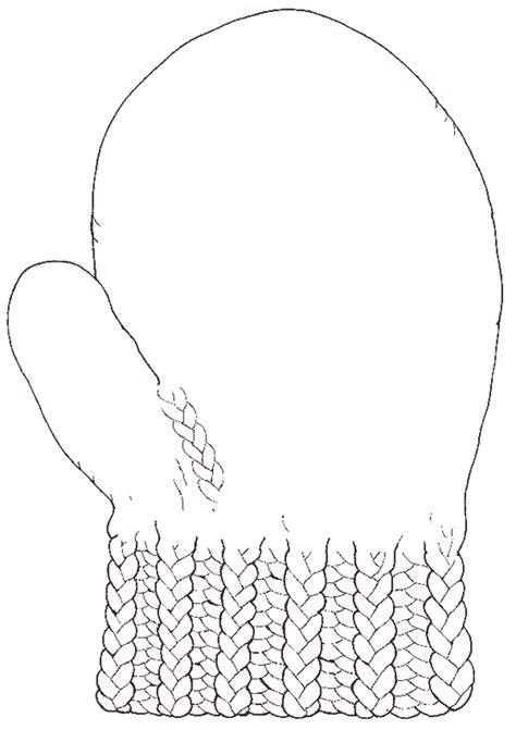 The Mitten Mural Glove coloring page